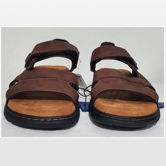New Men Brown Fisherman Sandals Hiking Shoes Size 11 Dr. Scholls